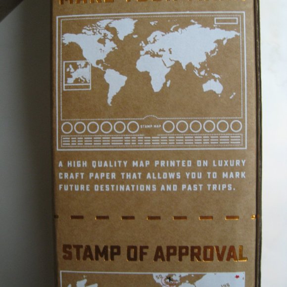 Travel Stamp Map - Craft Map With Ink Stamps by Originals by Luckies New in Box - Picture 6 of 15